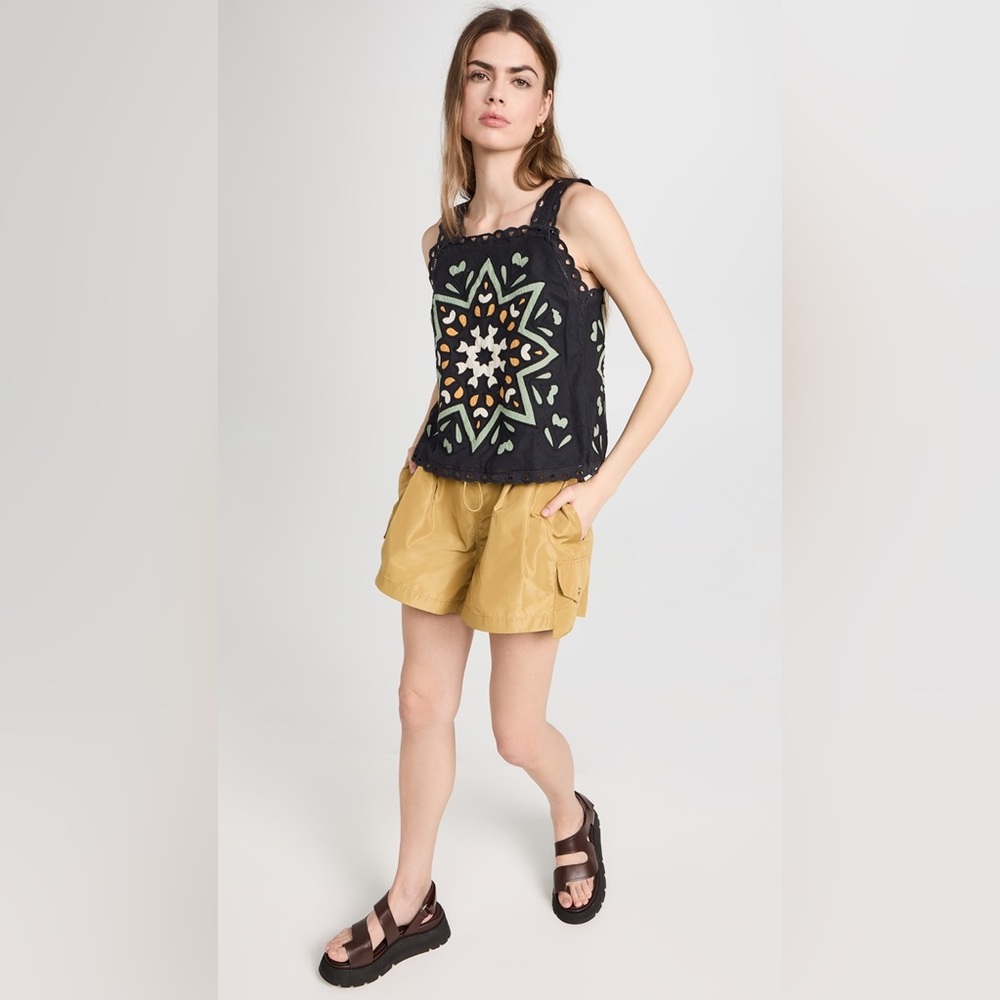 NEW with tags Sea New York kaia kaleidoscope applique tank top in Sage Sz XXS - Picture 6 of 11